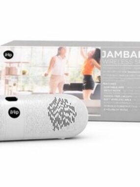 iHip Jambar Wireless Speaker Portable Bluetooth White Brand New
